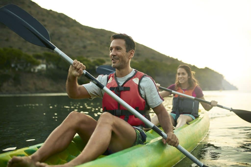 Smiling Spanish Kayakers