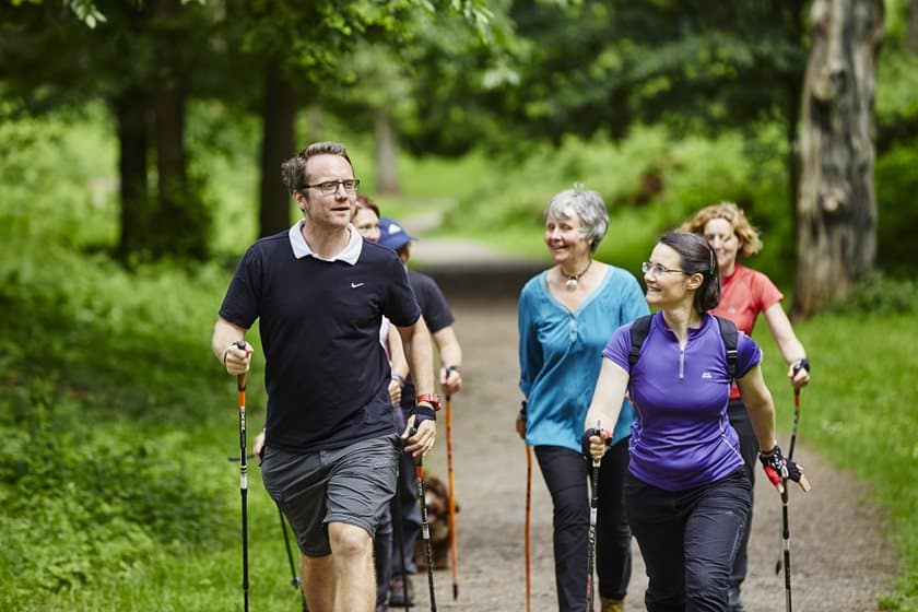 people Nordic Walking