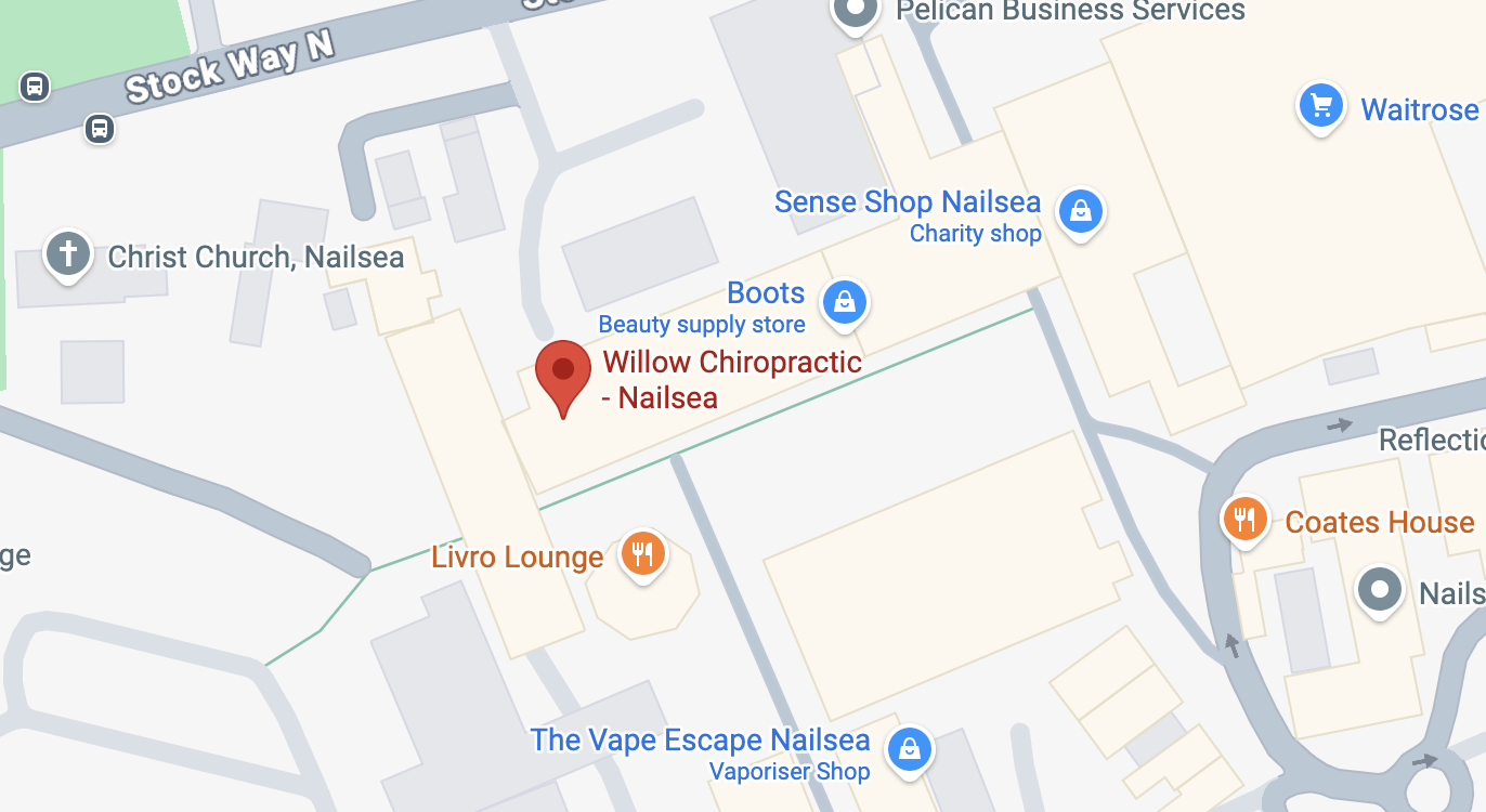 Map for Willow Chiropractic – Nailsea